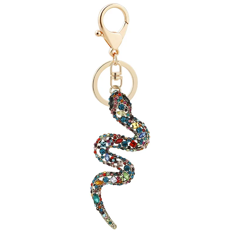 metal rhinestone snake key chain from China toy sake for new year