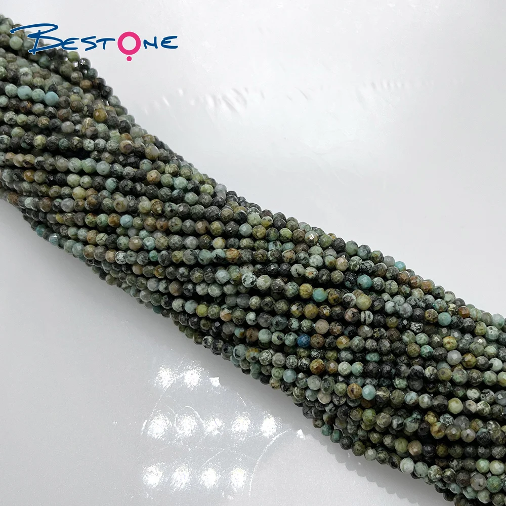 Wholesale Natural Unakite Faceted Round Beads 2,3,4 mm African Howlite Gemstone Small cutting face Loose Beads for Jewelry makin