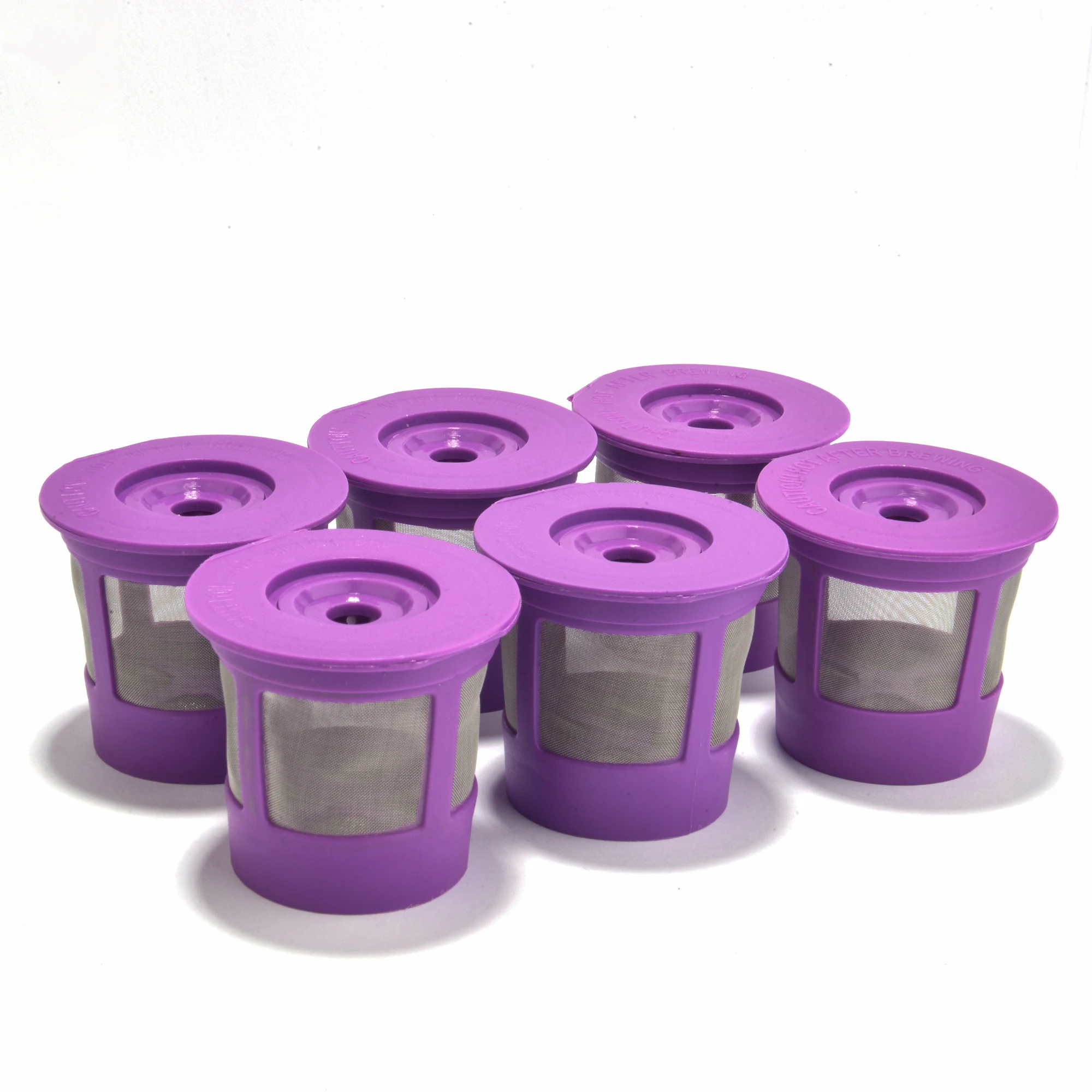 HSJ Pack of 6, Factory Price Reusable Coffee K-cup Filter Baskets K-Carafe Coffee Capsules Dripper Compatible for Keurig 1.0&2.0