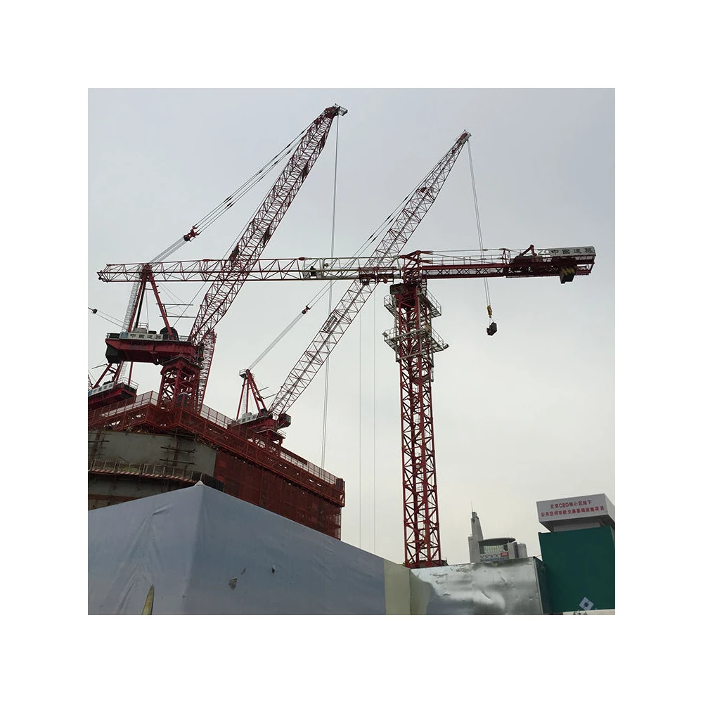 China IHURMO 3 ton 12 ton 15 ton 20 ton 25 ton 50 ton 63 ton 100 ton max load flat head tower crane