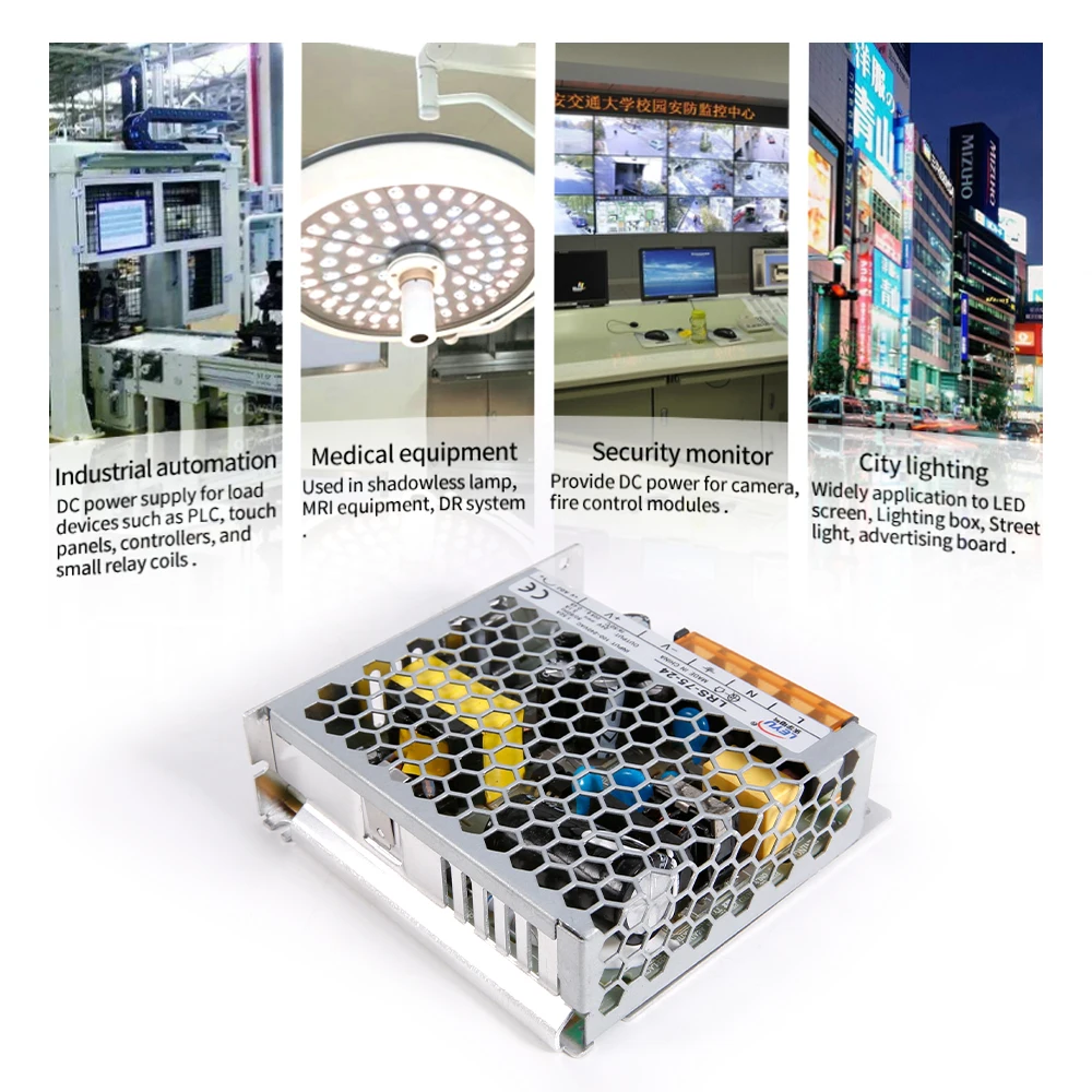 LRS-75-12 adjustable power supply 110V/220VAC to 12V 24V 36V 48V Single Output Switching Power Supply