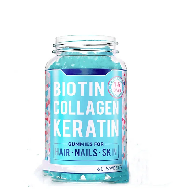Женская добавка, витамины для роста ногтей, биотин, коллаген, сахар, вегетарианские мягкие сладости, восстанавливающие кожу