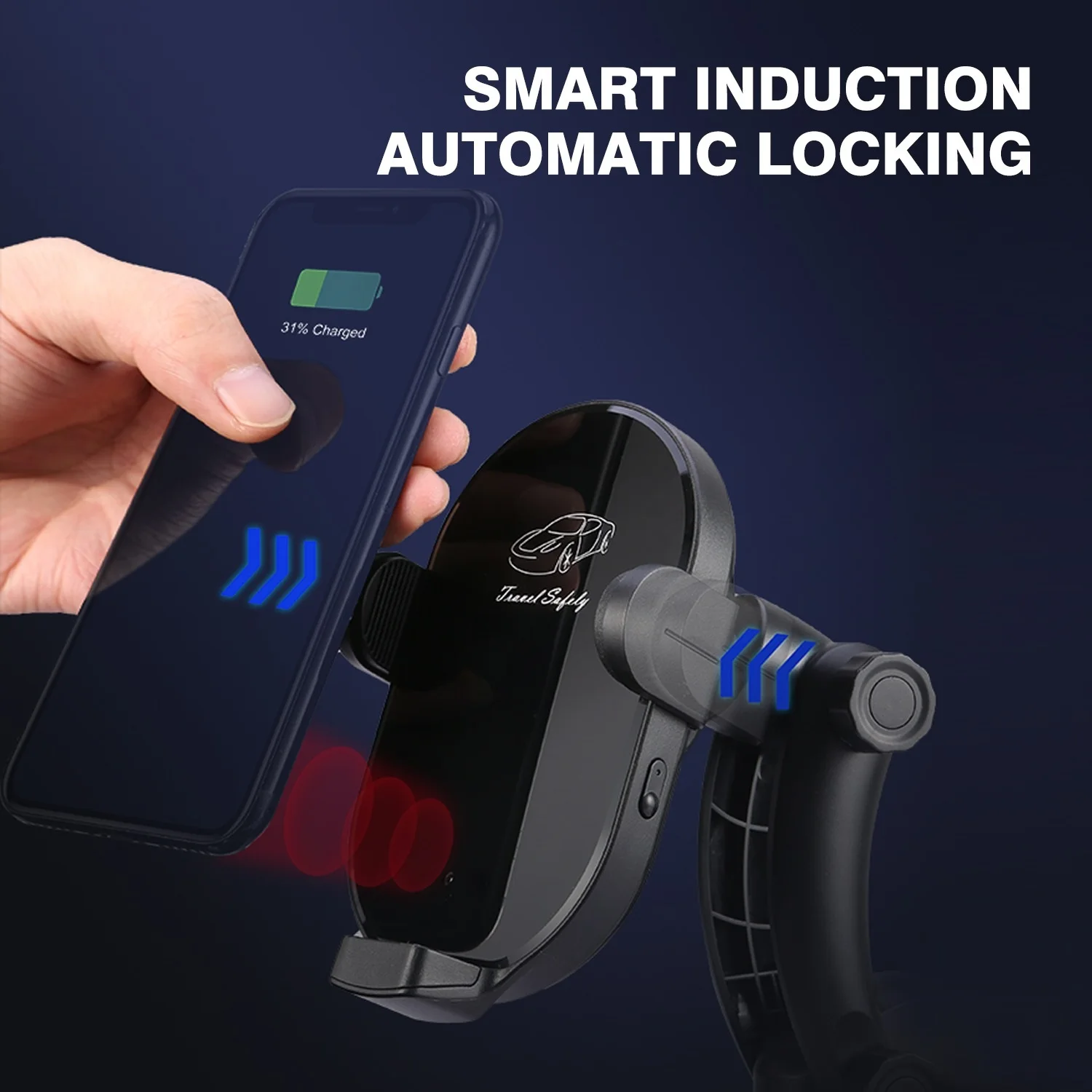Flexible Qi wireless car charger Trending products new arrivals car wireless charger phone holder For car dashboard