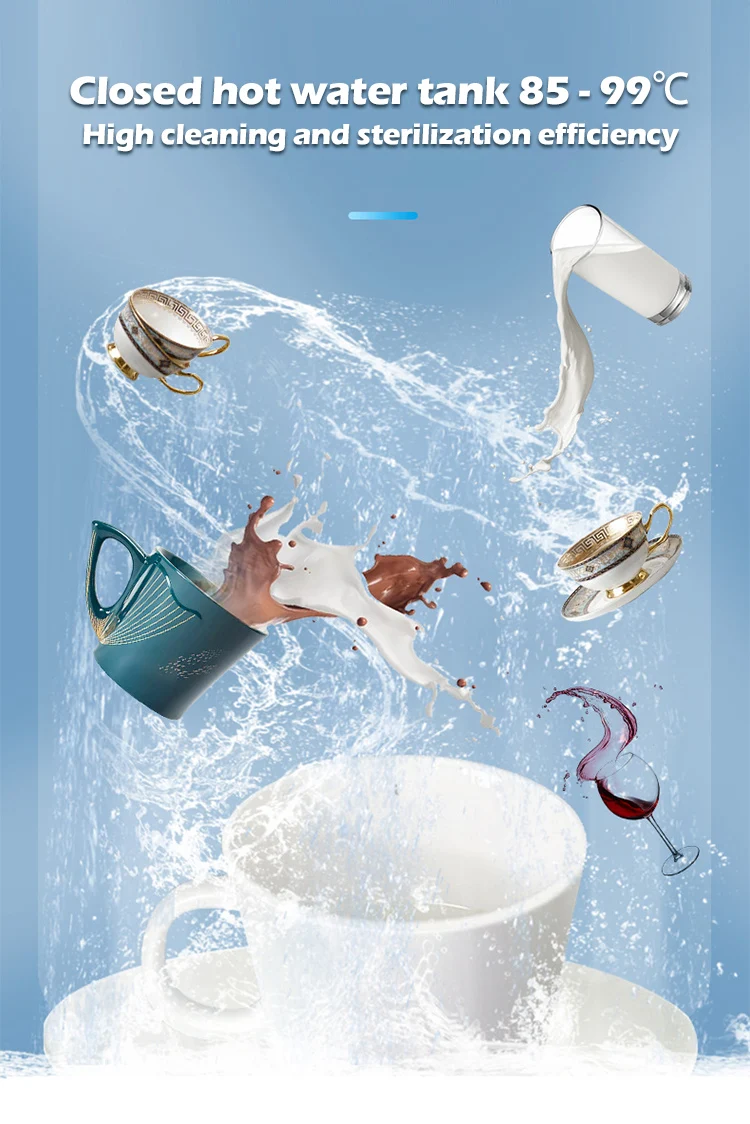 Professional Fully Automatic Commercial Undercounter Dishwasher Stainless Steel Wine Glass Dishwasher for Hotel Restaurant