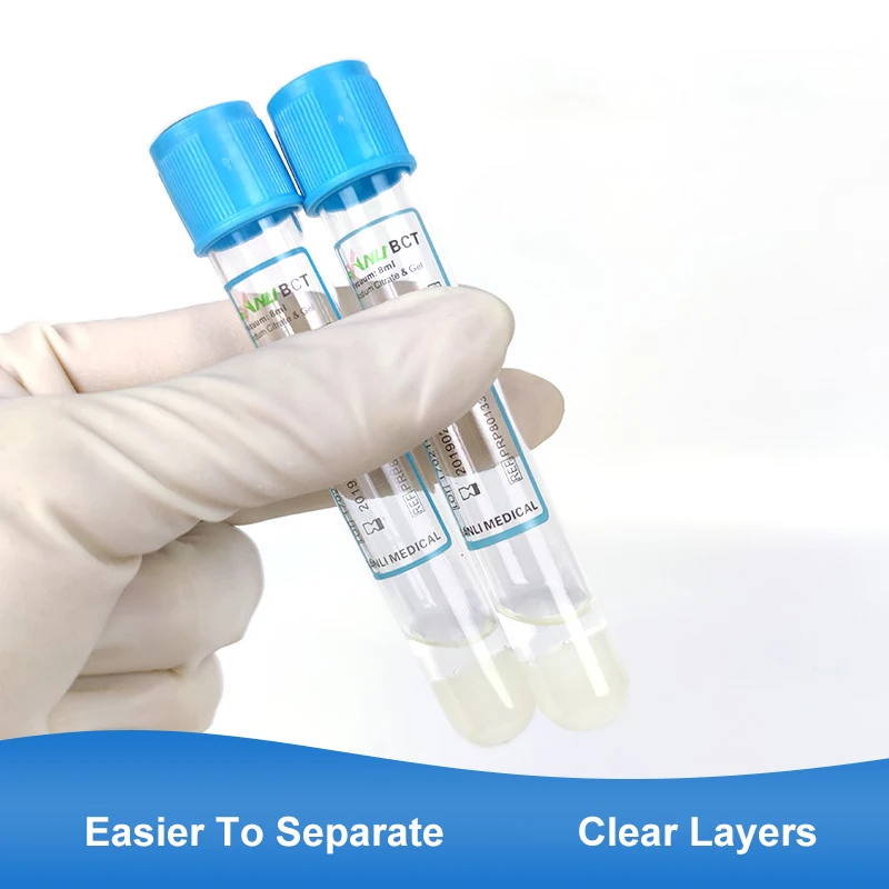 High Quality prp plasma tube kit gel 8ml 13ml vacuum blood collection tubes individual packaging prp tube 15 ml with gel