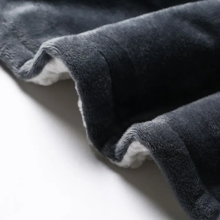 Nature warm soft sherpa large pocket wearable reversible hoodie watch TV oversized sweatshirt blanket