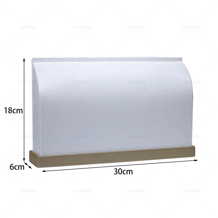 SHI SHENG White PU Leather Multiple Long Chain Necklace Display Stand for Home Jewelry Shop Showcase Display