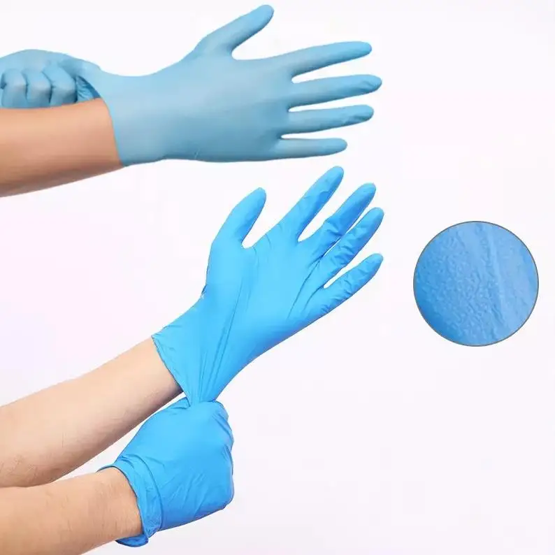 nitrile powder free 3.5g 4.5g 6g pink black blue purple glove black nitrile gloves for women housework