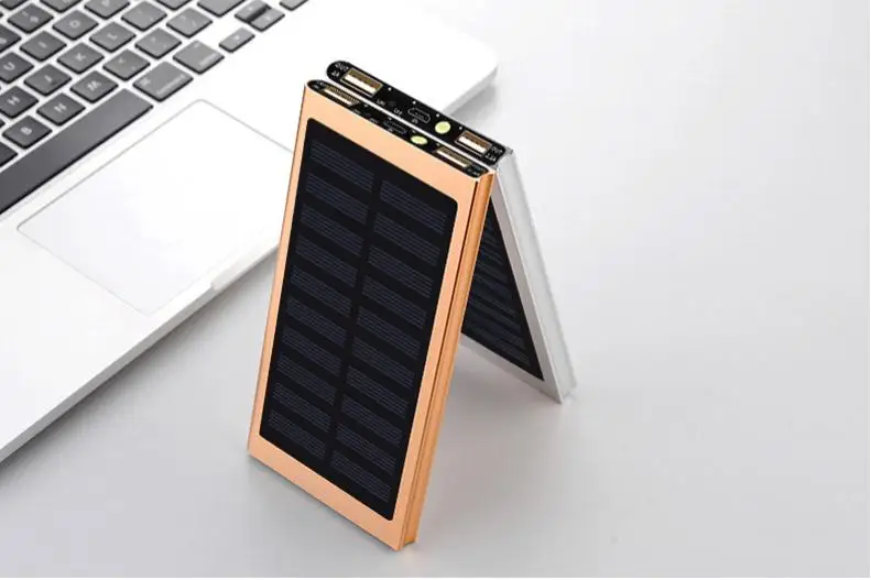 Corporate giveaways solar usb power bank super slim solar power bank
