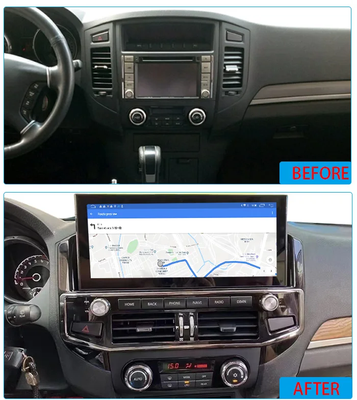 12.3inch android 13 car radio For Mitsubishi Pajero 4 V80 V90 V97 2006 - 2017 Auto GPS navigation multimedia stereo DSP 1din