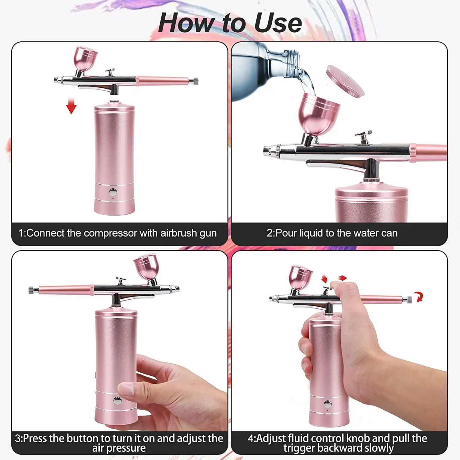 Top Selling Products 2024 Makeup Airbrush Compressor Nail Art Tanning Spray Machine Air Brush For Nails