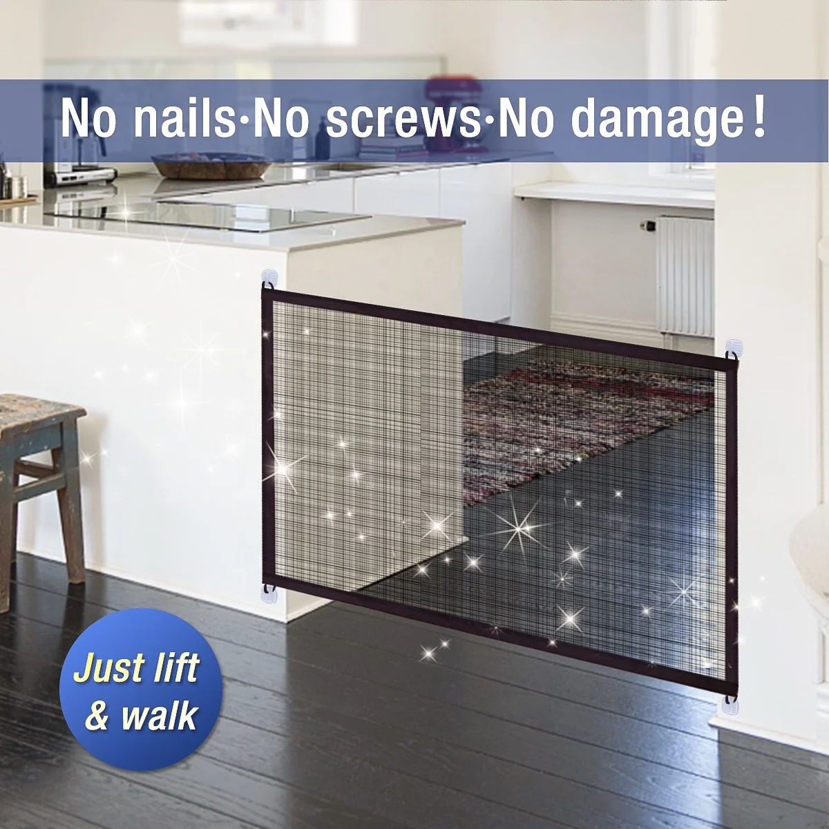 Wholesale Magic Pet Safety Gate Enclosure Portable Folding Pet Isolation Net Safety Guard for Pets Dog Cat