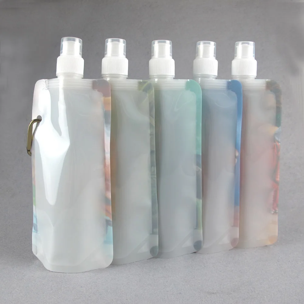 
Custom logo beverage packaging bag drinking spout liquid pouch print outdoor plastic spout pouch 950ml 
