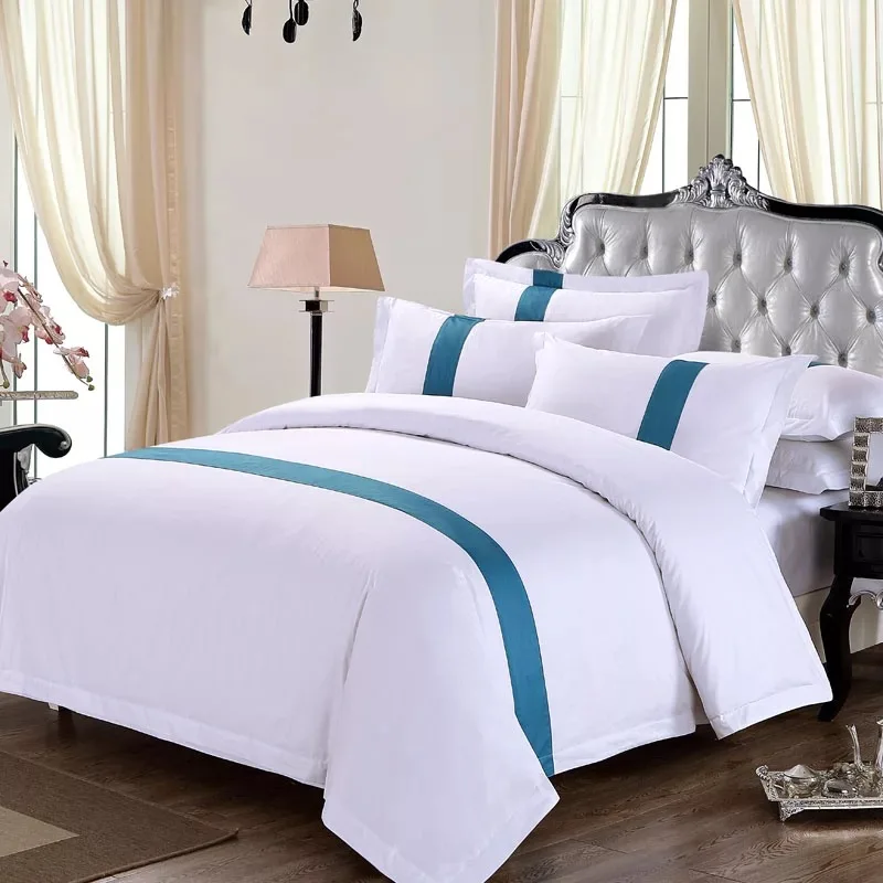 Пользовательский 60*60S 100% хлопок 300TC sateen hotel Лен пододеяльник Простыня Комплект постельного белья