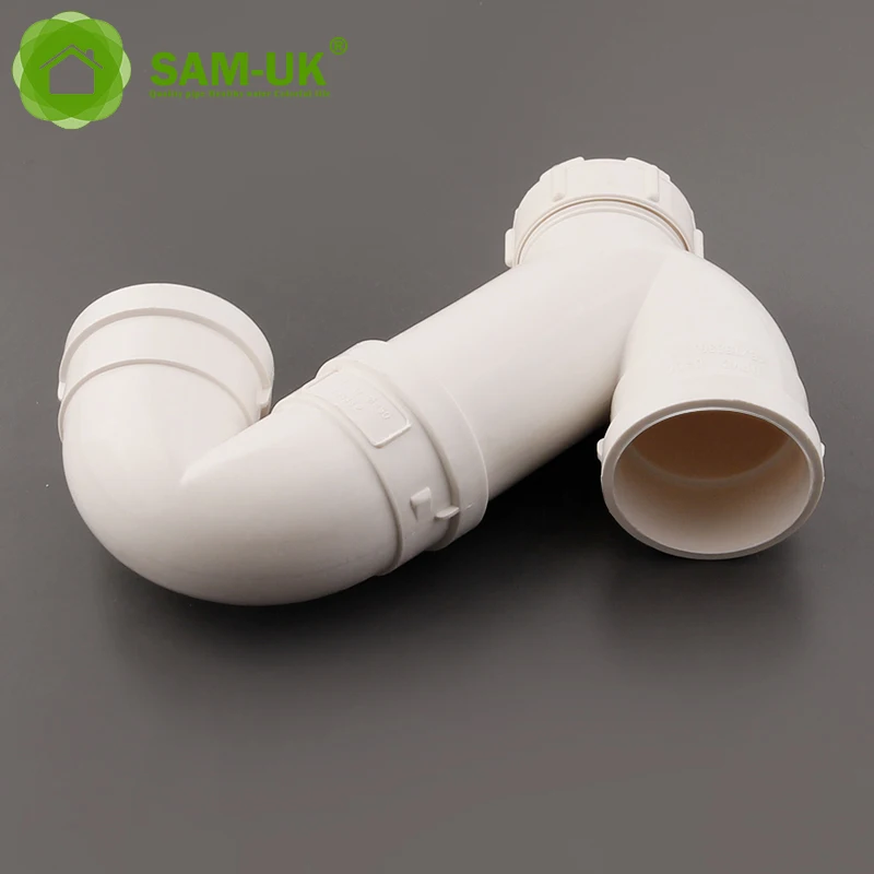 50-110 SAM-UK factory produce customizable size DWV s-trap plastic pipe fittings pvc pipes and fittings
