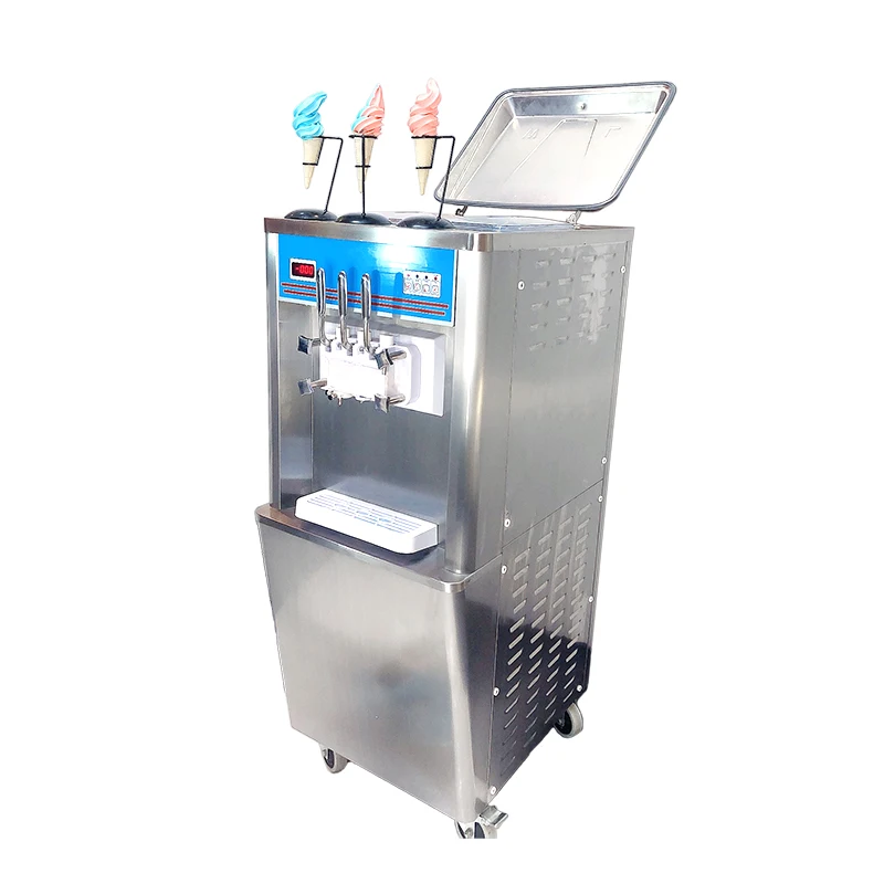 Commercial Ice Cream Machine 45-50L/H 3 Flavors Soft Ice Cream Machine For Restaurants Snack Bar