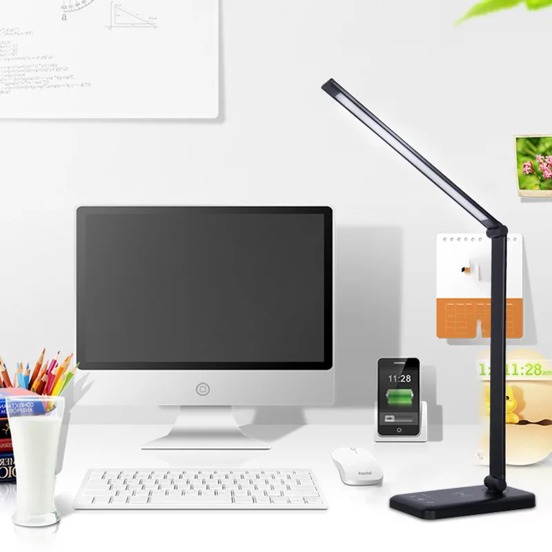 Home Office Led Desk Lamp 10W Aluminum Computer Desk Light Touch Control Desktop Lamp for Reading Study Working