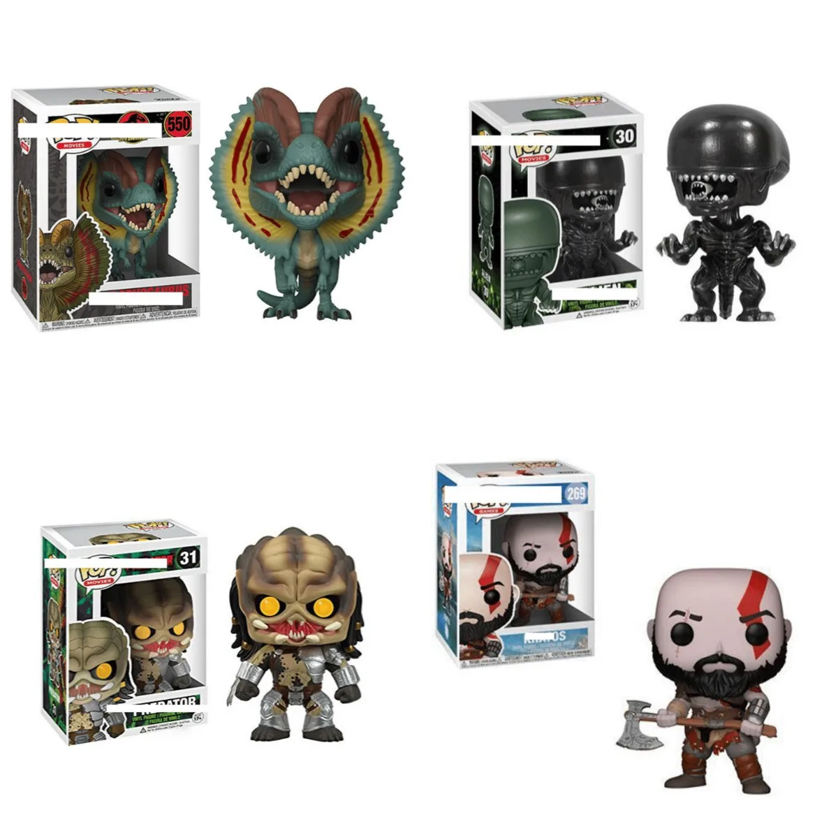5 styles 10cm POP Tide Brand Funko Jurassic Predator Mars PVC Action Figure With Boxed