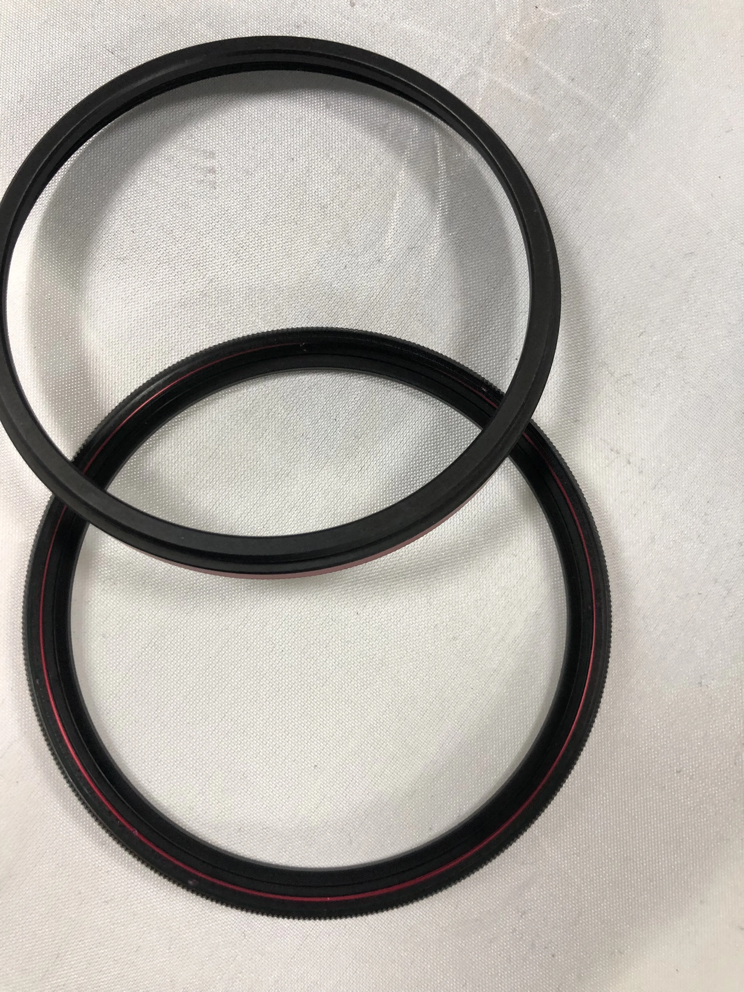 Hardware accessories aluminum alloy CNC machining camera accessories lens ring inner black and outer red two-color lens ring