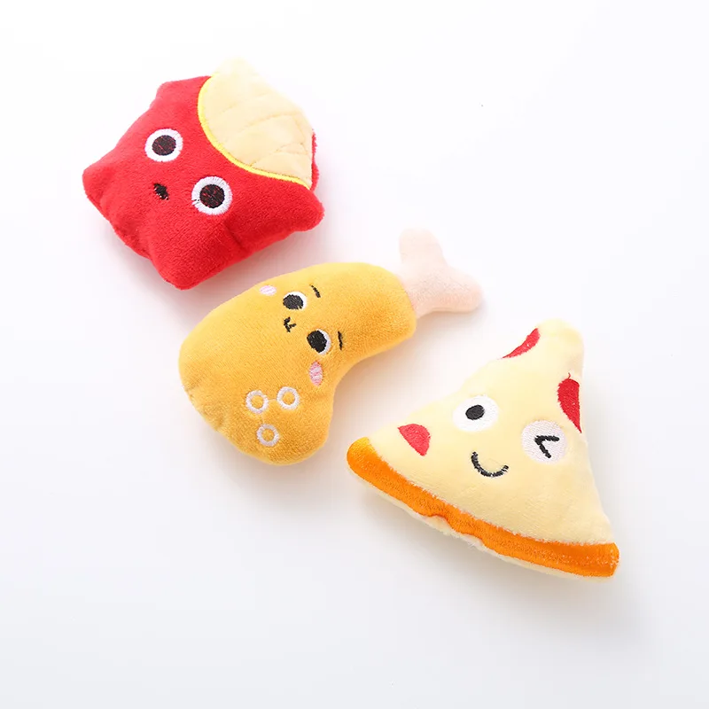 Jiefan toy plush cute food shape containing catnip sound paper self hi relief nibbling pet supplies