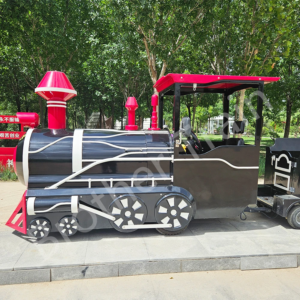 Battery Powered 22 Seater Passenger City Vehicle Electric Mini Train Tourist Shuttle Sightseeing Train For Sale