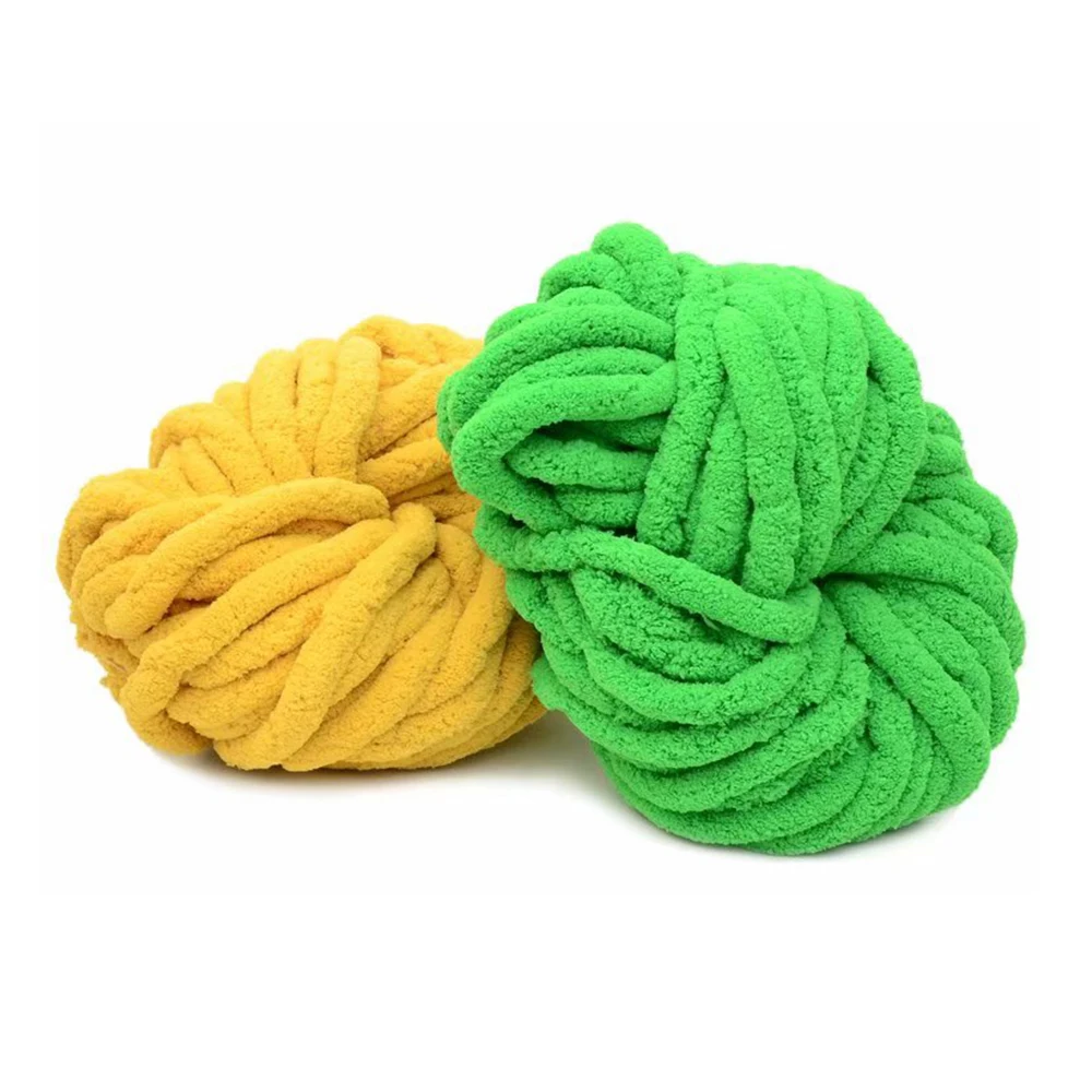 factory outlets cheap fancy yarn chenille knit blanket tufting yarn 2 cm acrylic chunky yarn for knitting crochet