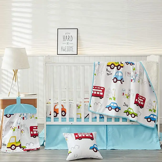 Hot Sell WaterProof Mattress Cover cotton small car printing Bed Mattress Protector