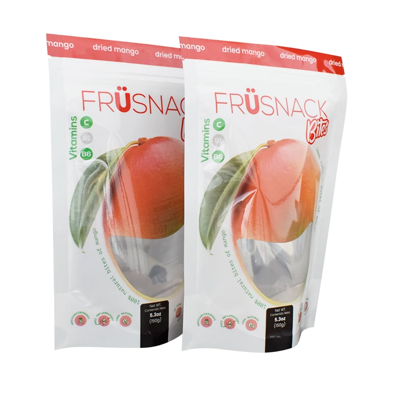 Custom Printed Food Grade Plastic Pouch Banana Plantain Snacks Stand Up Packaging Bags