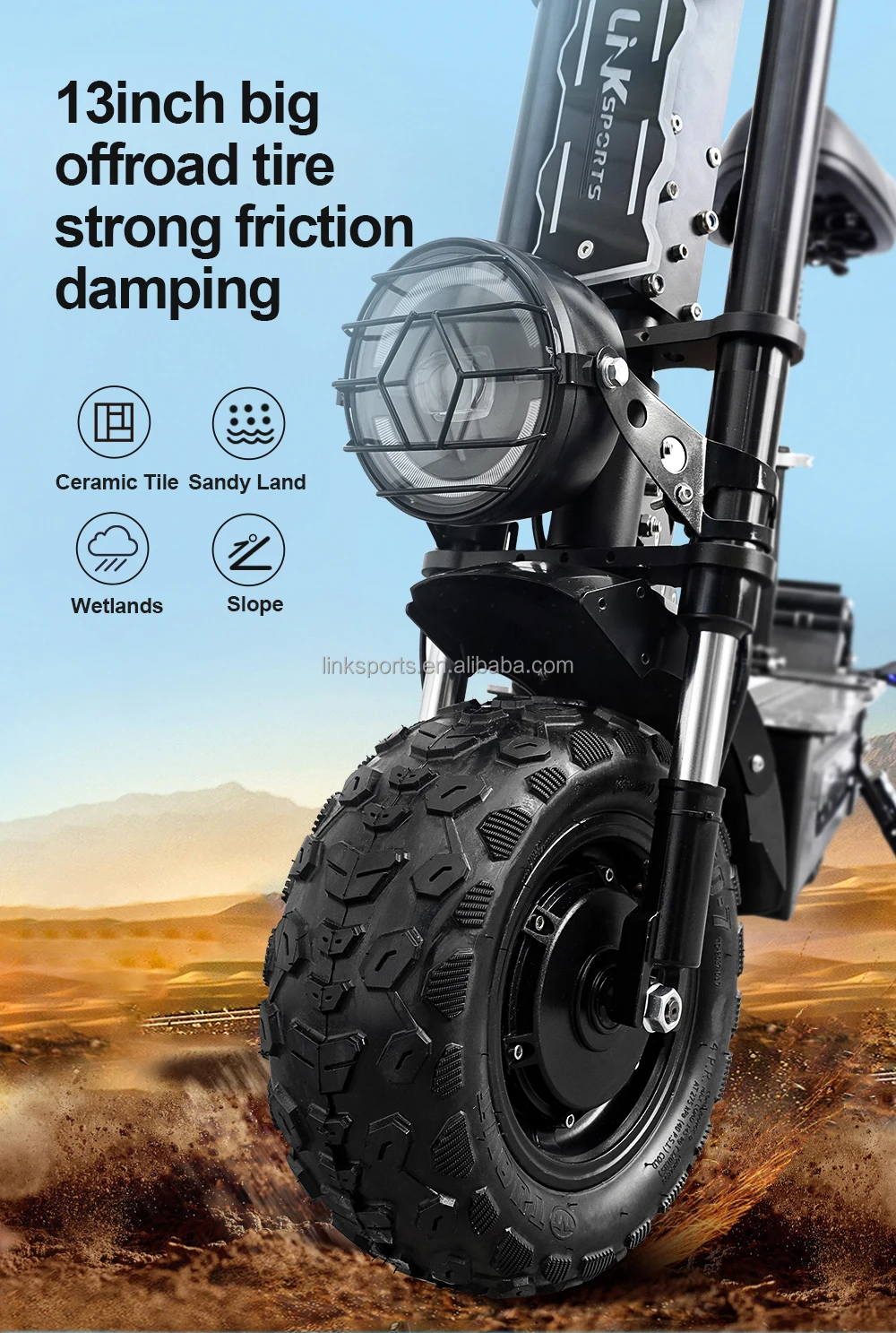 Latest speedy all terrain powerful 13 inch off-road tires  8000w  adult two wheel foldable city urban electric scooters