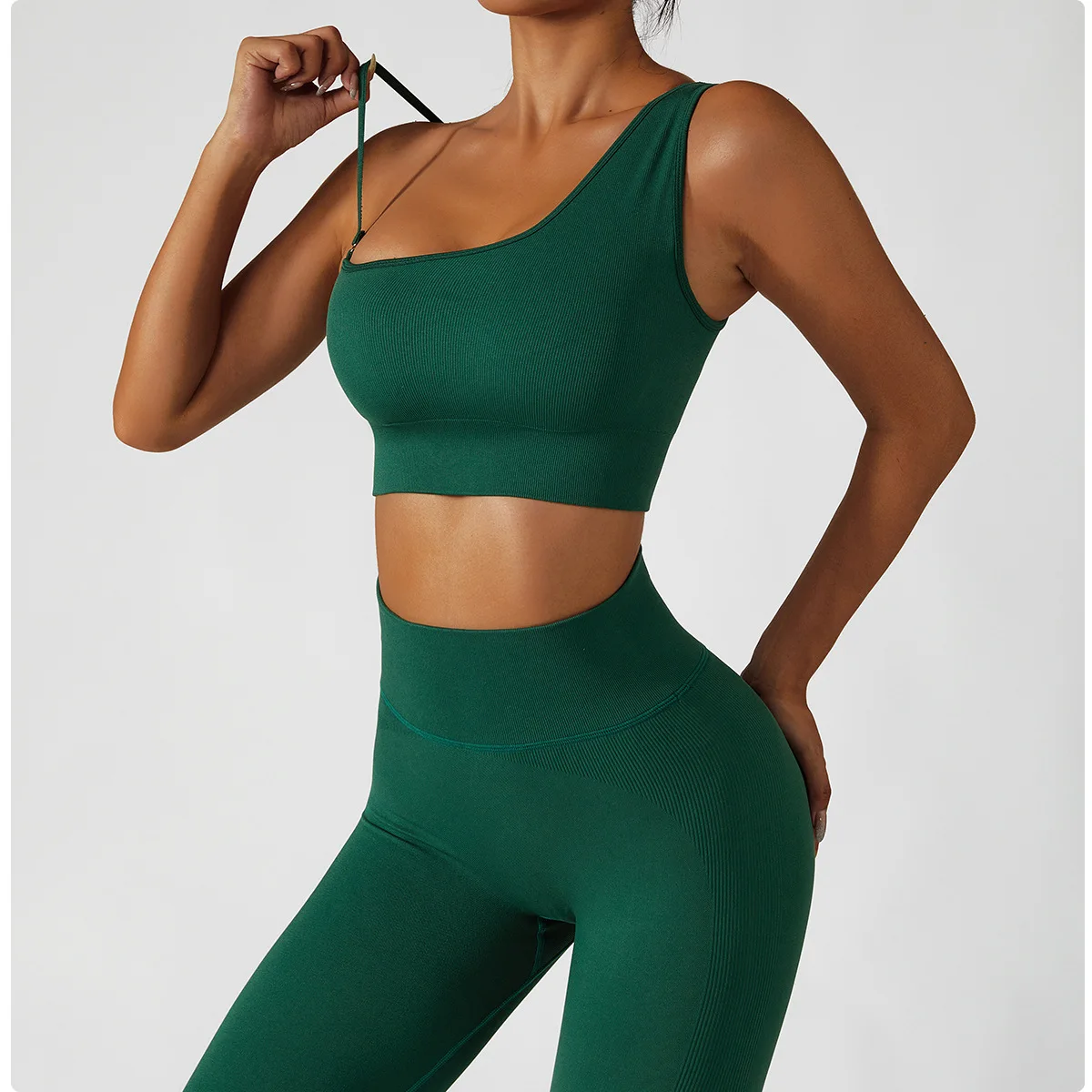 Fashion Two Piece Seamless Yoga Leggings And Bra Set Workout Sets Ropa Deportiva Athletic Wear