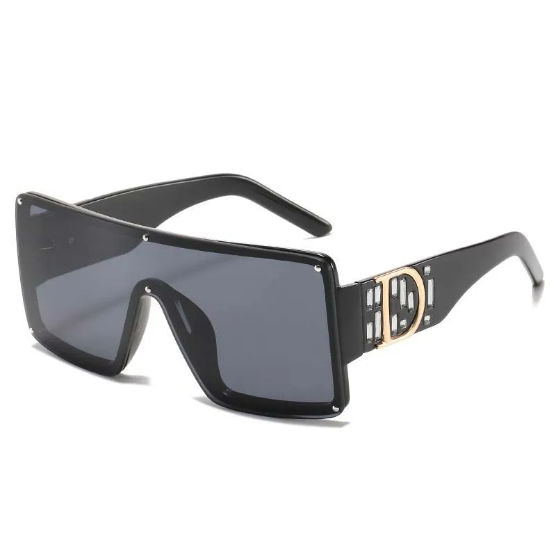 Fashion D logo Oversize Plastic Big square Frame Sunglasses Women Sun Glasses 2021