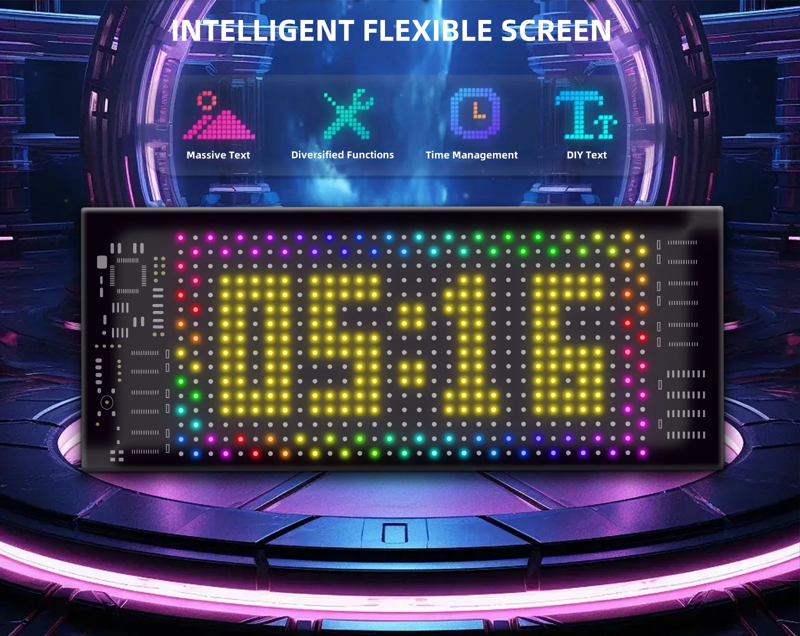 Приложение Bluetooth Led IP65 водонепроницаемый полноцветный дисплей высокой четкости экран автомобиля рекламный гибкий