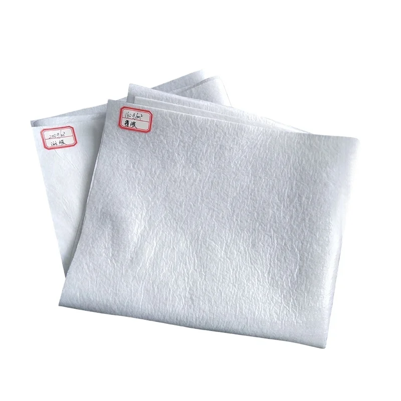 White Sticky Polyester Nonwoven Fabric Waterproof Painting Sheet With PE foil Cover Fleece painter felt