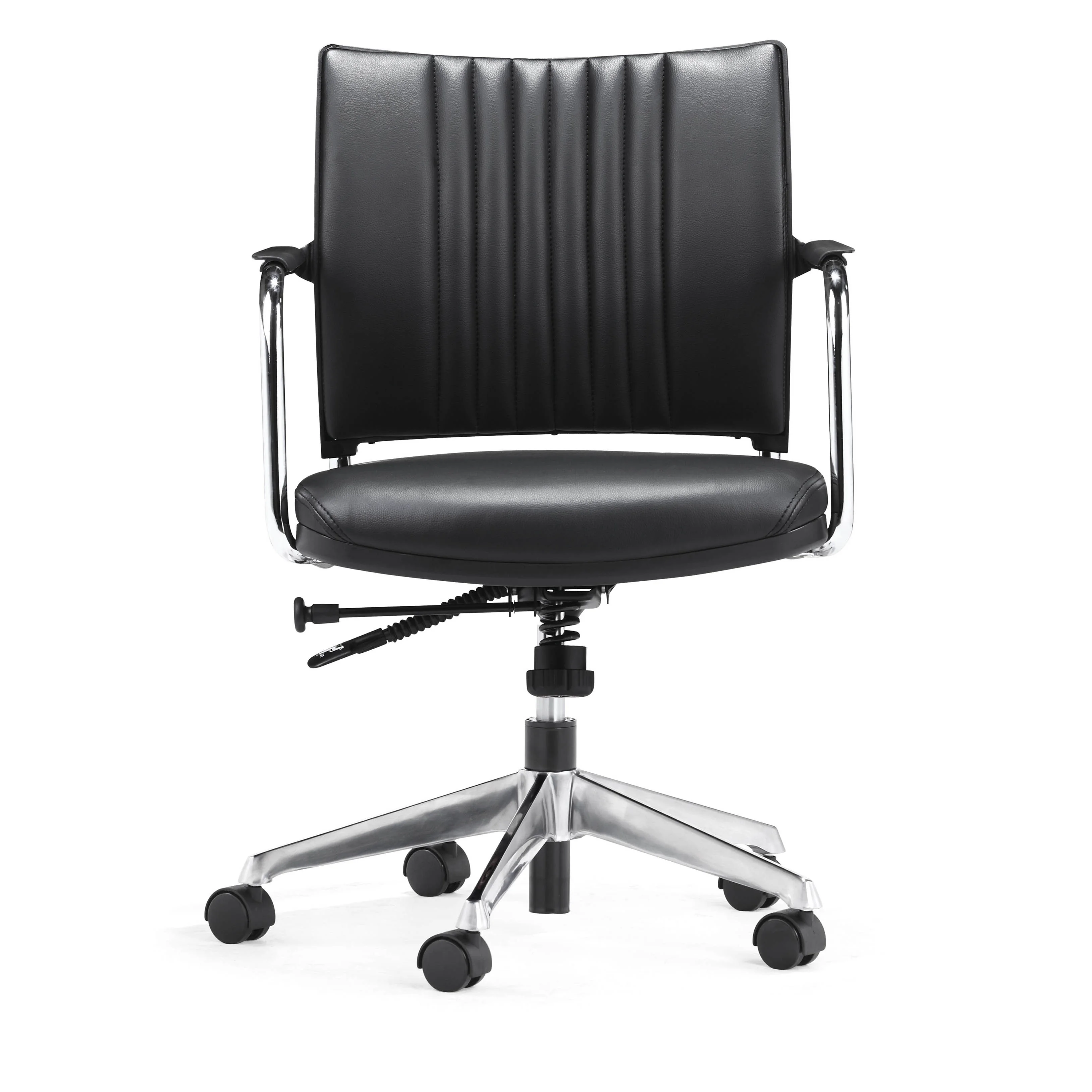 Office hotel project classical style brown genuine leather office chair for office