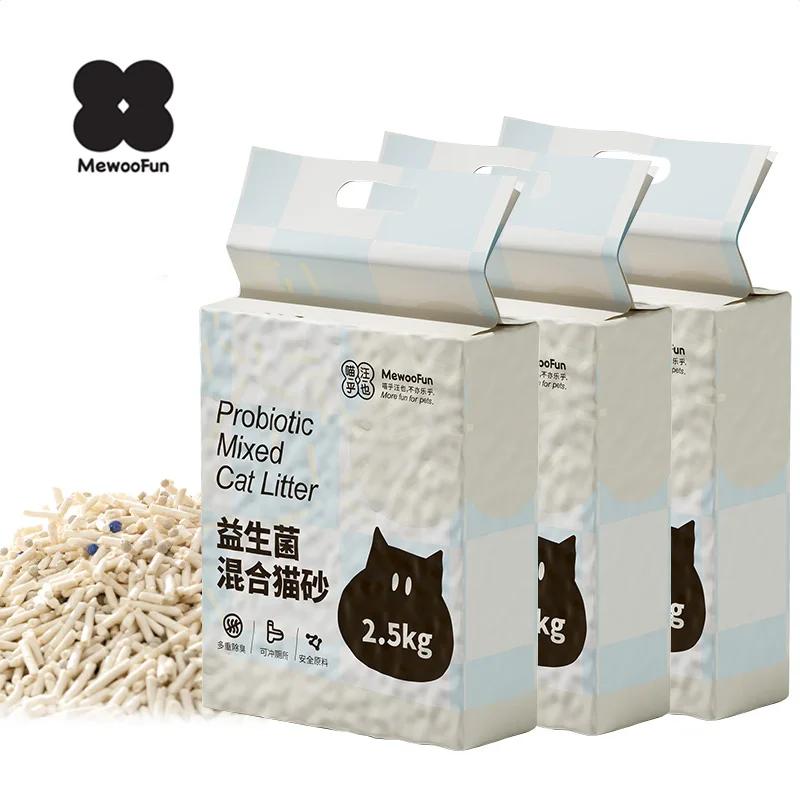 MewooFun Strong Clumping Cat Litter Best Clean Bentonite Tofu Cat Litter Oem