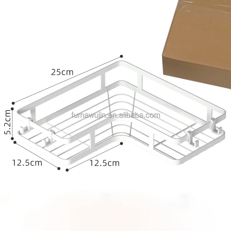 Multi-use corner storage rack for living room bathroom durable metal adhesive bathroom corner rack