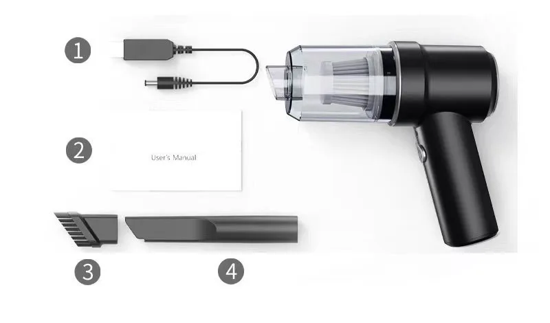 Portable Rechargeable Battery Operated Mini Cordless Vacuum Car Cleaner Wireless Handheld Vacuum Cleaner with Air Blower Duster