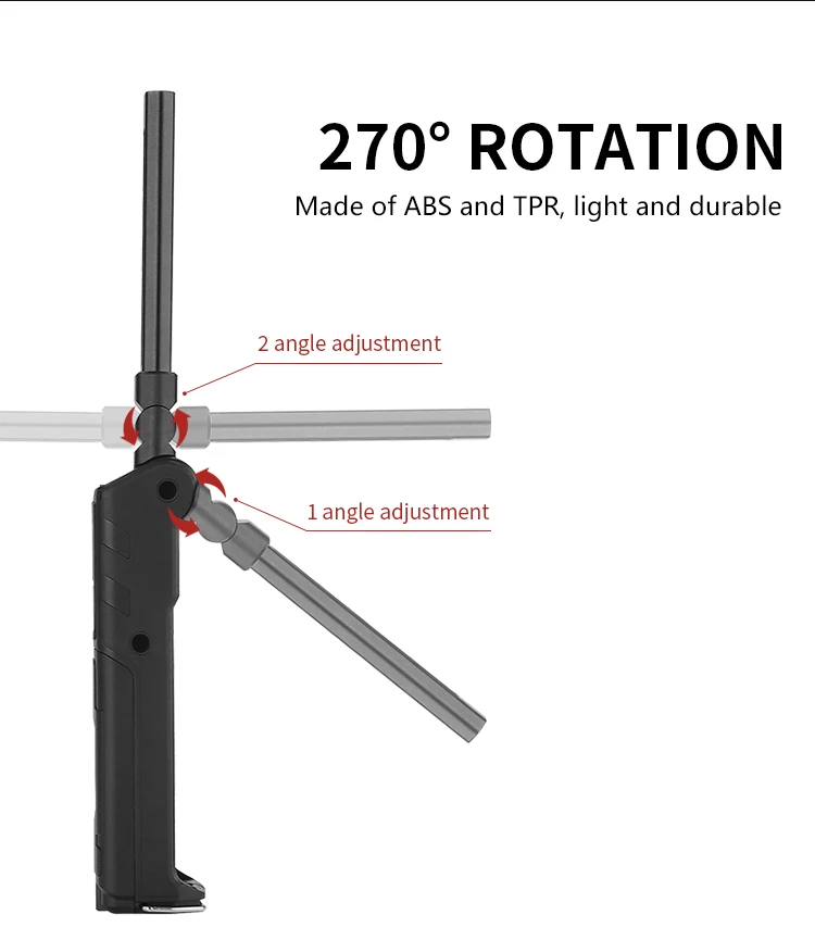 high quality tool light Magnetic Rotatable LED Light  And Hook Car Repair COB Work Light Lamp