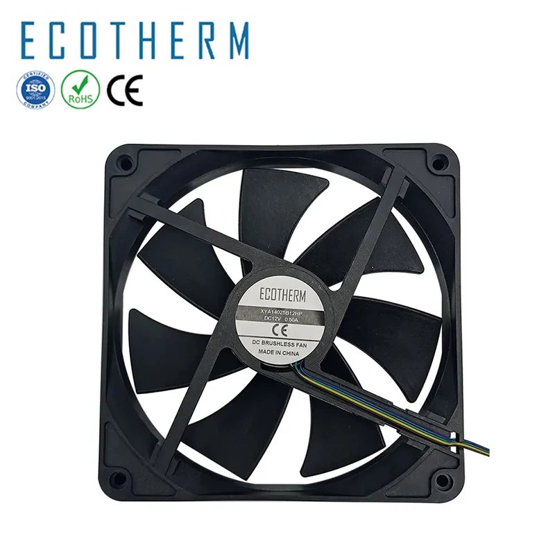 Ecotherm 140mm 14025 Dc Brushless Cooling Fan 12v Axial Exhaust Cooler Dc Fan