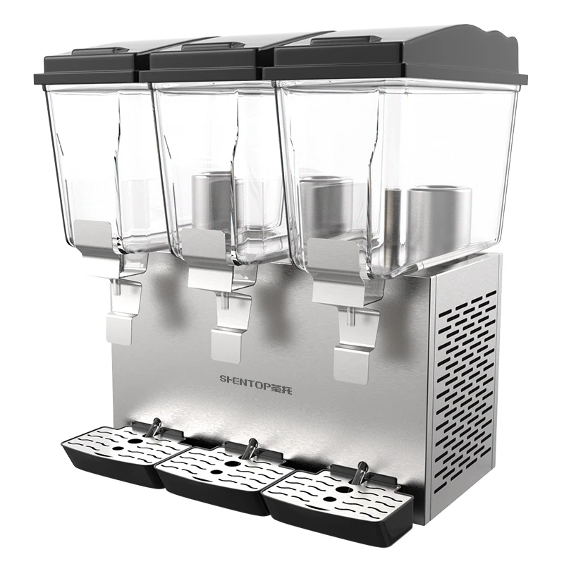 Пластиковый Электрический Дозатор для холодного фруктового сока, 3 резервуара