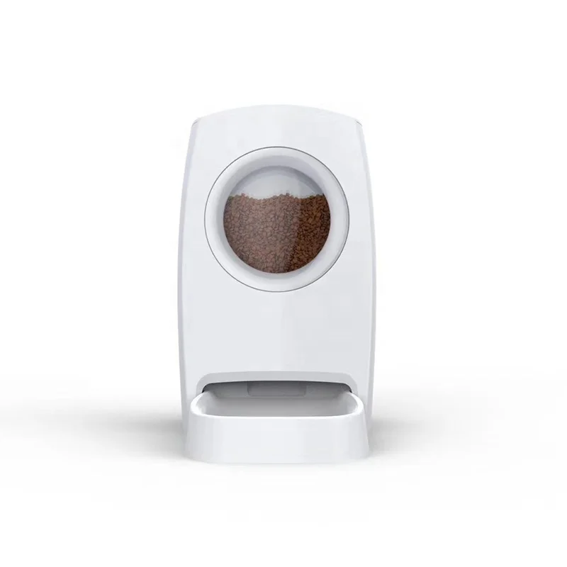 Optional Color Durable Automatic Pet Feeder Cat Food Dispenser Time Setup and Voice Recording Function with Transparent Window