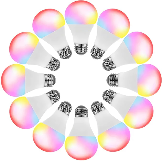 Fxpot Smart Alexa Led Light Hot Sale Wireless Tuya E27 Color Change Led Remote App Control Smart RGB WIFI Light Bulb