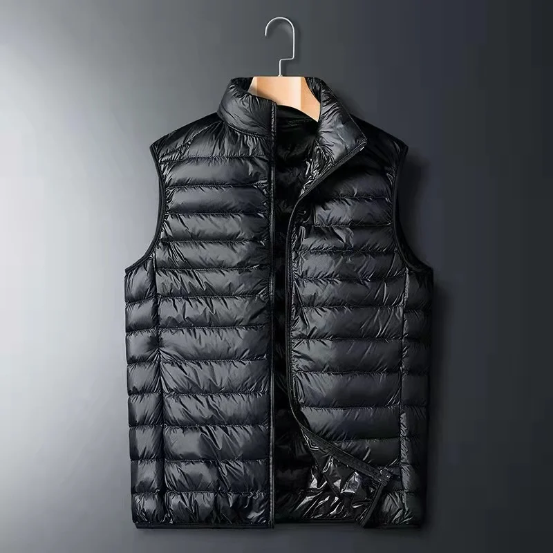 black urban fashion blue men New Style Cheap red Keep Warm male short winter Coats denim jean plus size custom puffer down vest