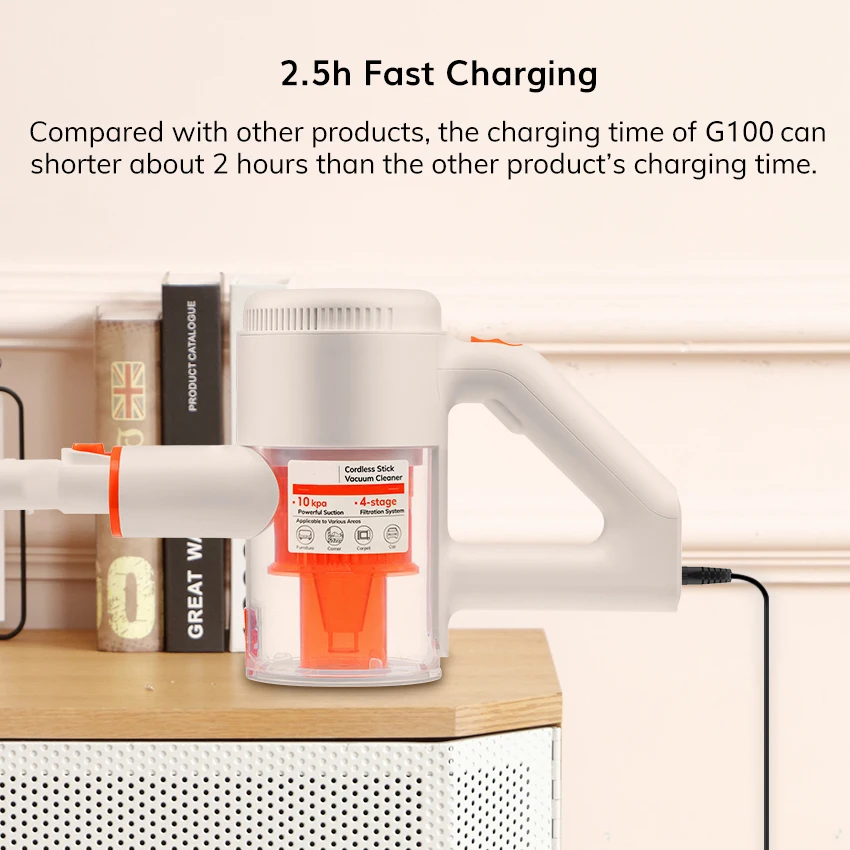 ILIFE Good Quality Suction Power Portable  Cordless handheld Vacuum Cleaner with Super Silent Unique Side brush