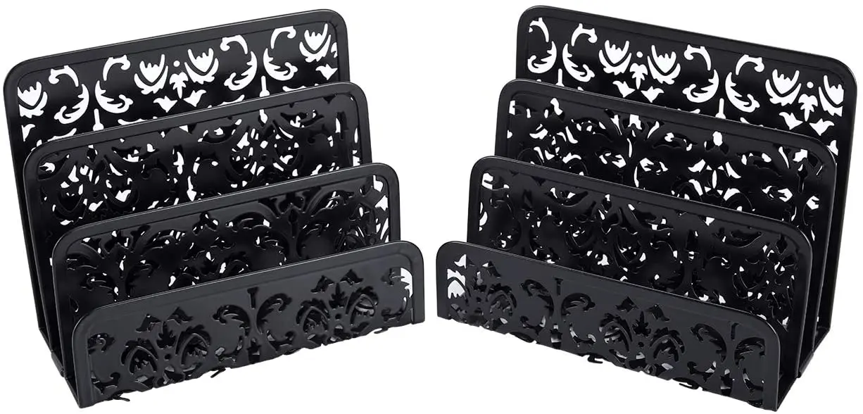 
Desk Mail Organizer Office Small Letter Sorter Storage Desktop File Organizer with 3 Vertical Upright Compartments 