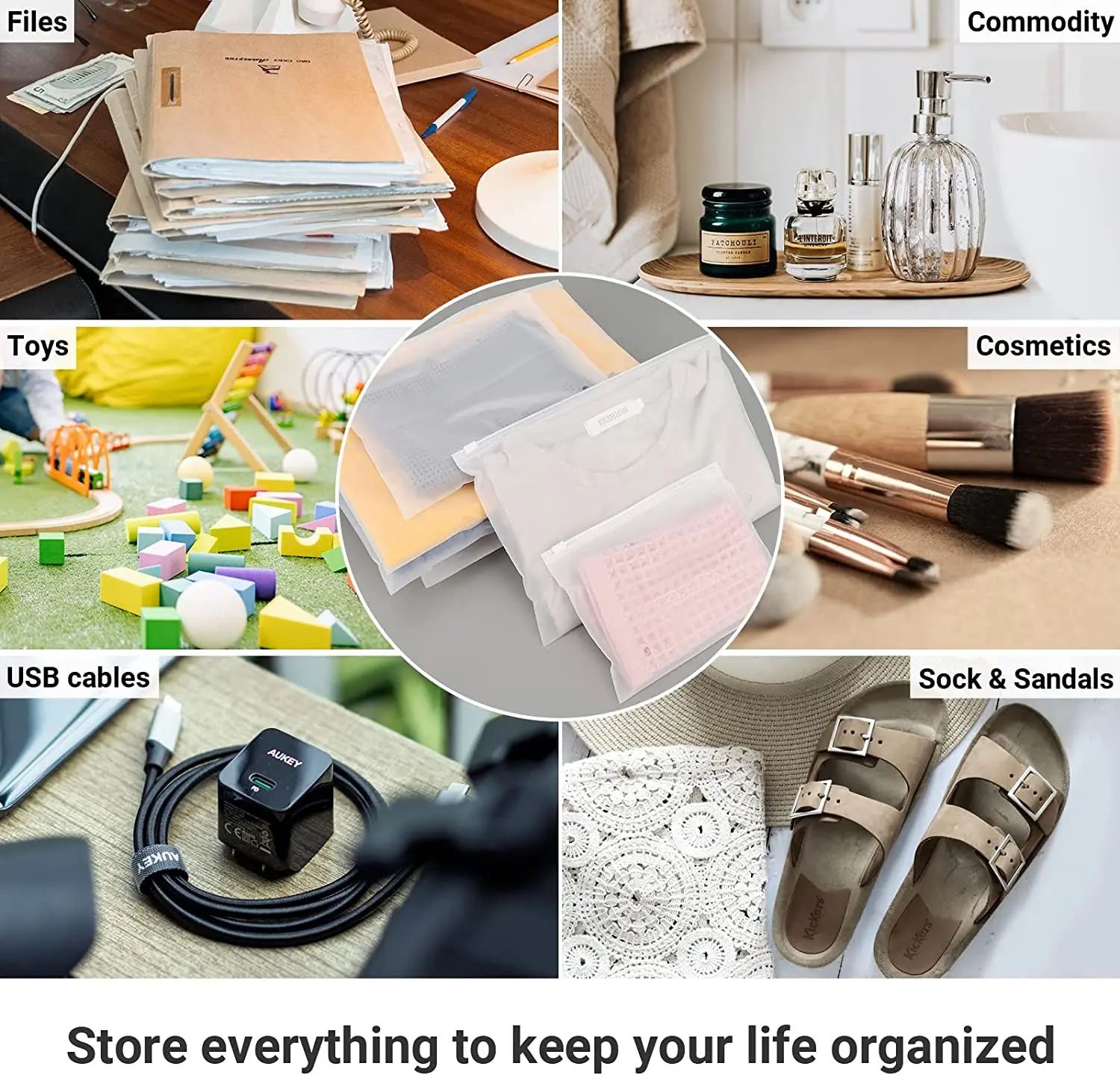 CTCX Small Zip Lock Bag Clothes Packing Matte Ziplock Poly Bag Zipper Custom Frosted Zipper Plastic Packaging Bags For Clothes