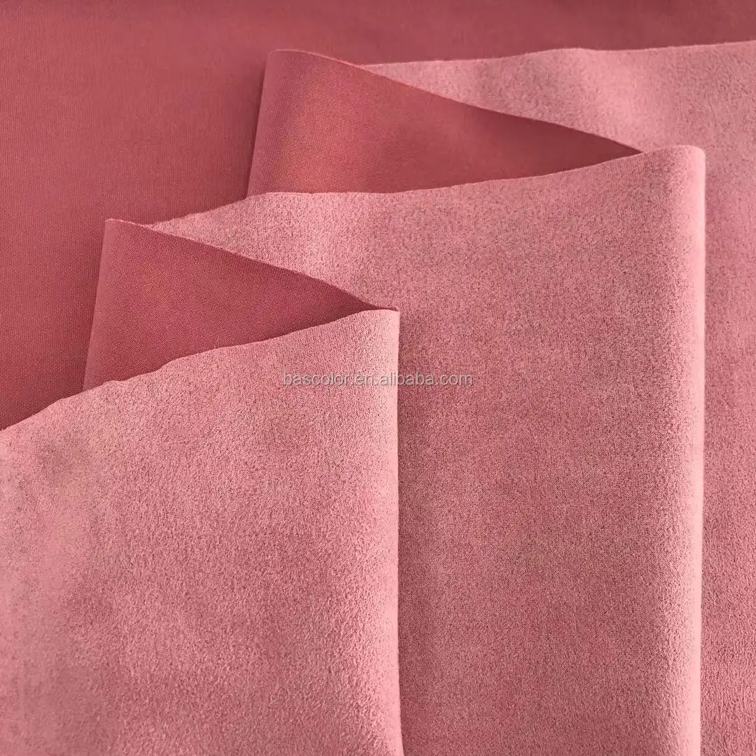 2021 china best sale suede microfiber fabrics in rolls for skirt