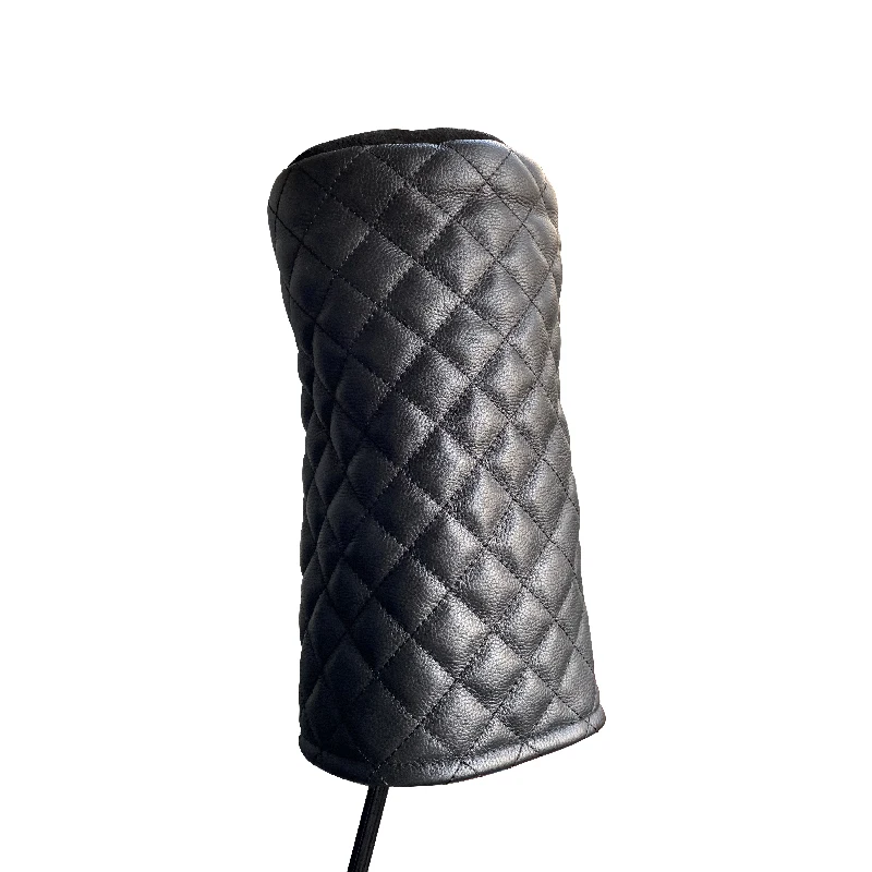Genuine leather 460 cc Barrel golf driver wood custom headcovers Tube suede top golf club headcover with velour lining