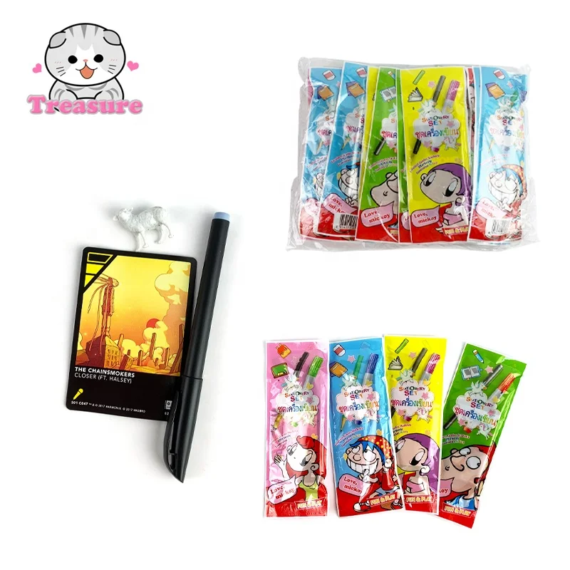Pen surprise bag toy candy cartoon card