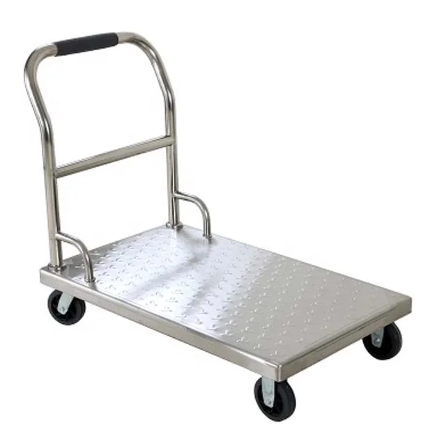 Removable Metal Storage Foldable Hand Cart / Dolly Truck for Medical Supplies Transport